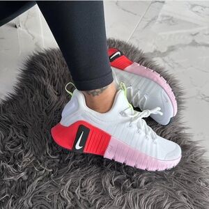 Nike Women's Athletic Shoes White Red Pink